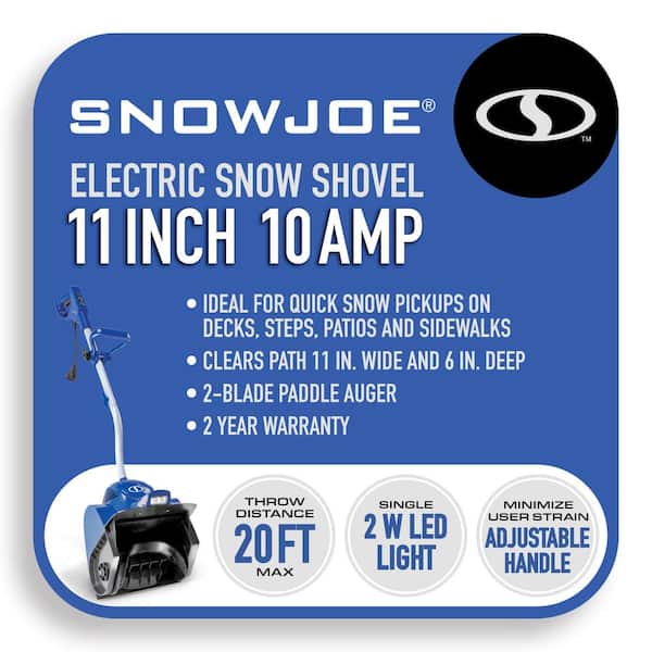 11 in. 10 Amp Electric Snow Blower Shovel with LED Light