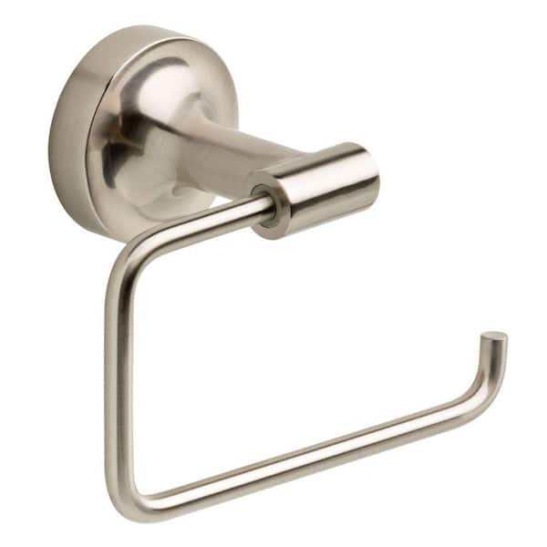 Franklin Brass Voisin Wall Mount Euro Single Post Toilet Paper Holder Bath Hardware Accessory in Satin Nickel