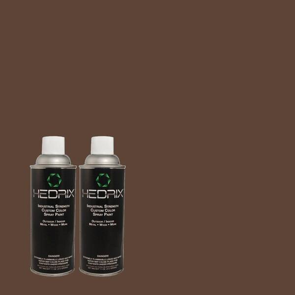 Hedrix 11 oz. Match of PPU5-20 Sweet Molasses Flat Custom Spray Paint (2-Pack)