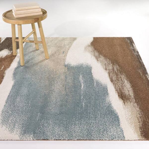 Tiselius Brown 5 ft. 3 in. x 7 ft. Abstract Area Rug