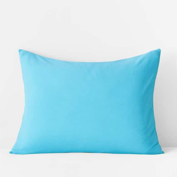 The Company Store Company Cotton Turquoise Cotton Jersey Knit King Sham