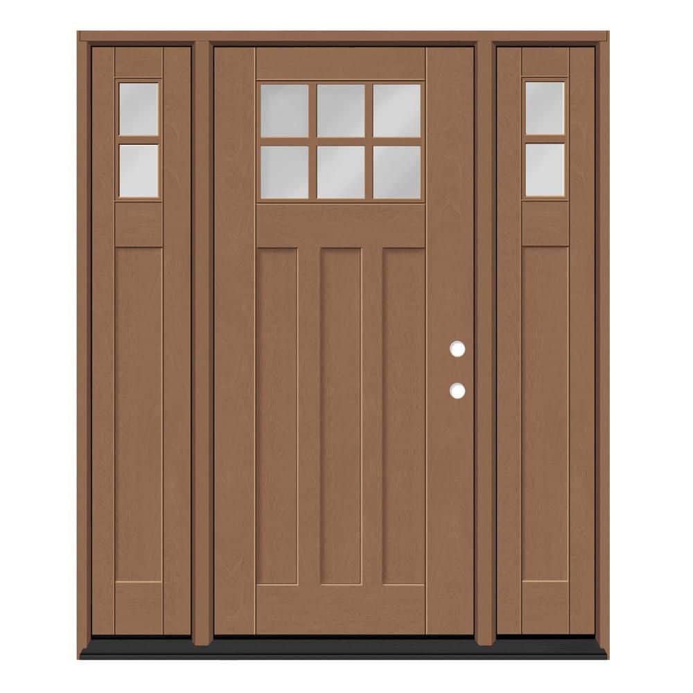 Regency 60 in. x 80 in. 6L Toplite Clear Glass LHIS AutmnWh Mahogany Fiberglass Prehung Front Door w/ 10in.SLs_6in.Jamb price history on PriceWatchPro