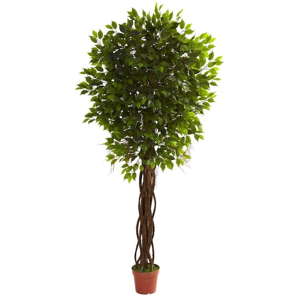 Nearly Natural 7.5 ft. Artificial UV Resistant Indoor/Outdoor Ficus Tree