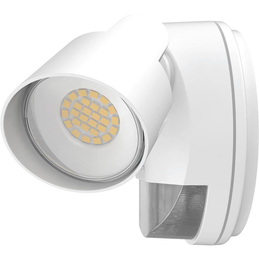 White Dual Head LED Security Flood Light with Motion Sensor
