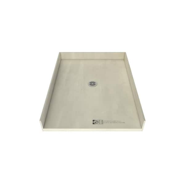 Tile Redi Redi Free 48 in. x 38 in. Barrier Free Shower Base with Center Drain and Polished Chrome Drain Plate