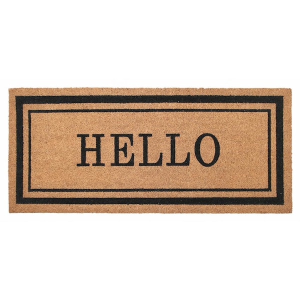 Chesapeake Coir Natural Black Non-Slip Indoor Doormat (20 in. x 46 in.)