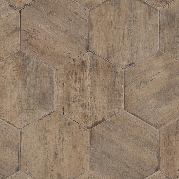 Merola Tile Retro Hex Terra 14-1/8 in. x 16-1/4 in. Porcelain Floor and Wall Tile (11.07 sq. ft./Case)