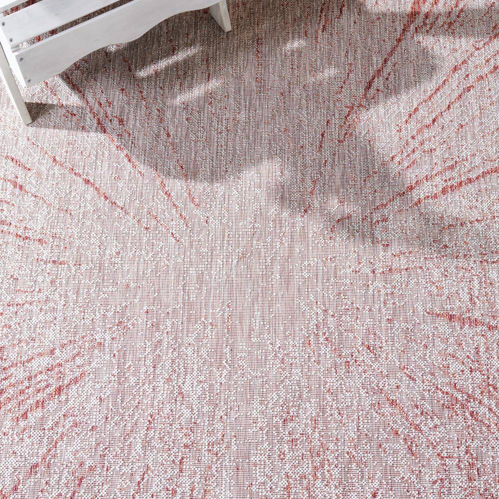Radiant Red Rectangular Indoor/Outdoor Easy-Care Rug - 4' x 5'7"