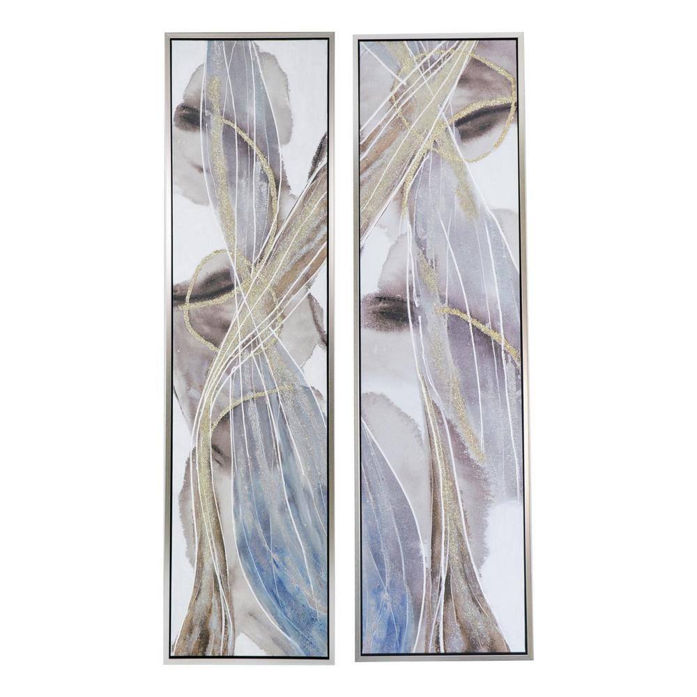 Anky Framed Art Print 70.9 in. x 19.7 in. Set of 2 Elongated Modern Abstract Oil Paintings Wall Art price history on PriceWatchPro