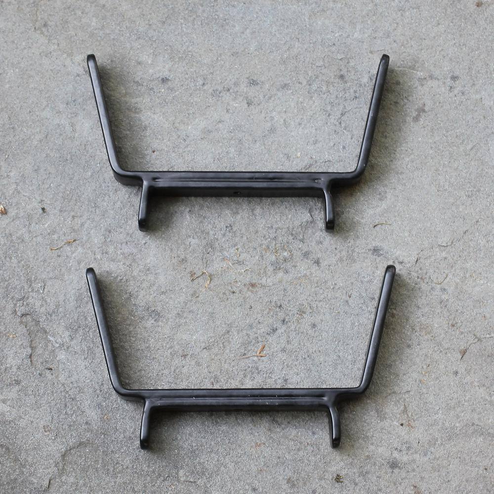 Black Steel 6-Inch Flower Box Rail Bracket for 2x4 Railings