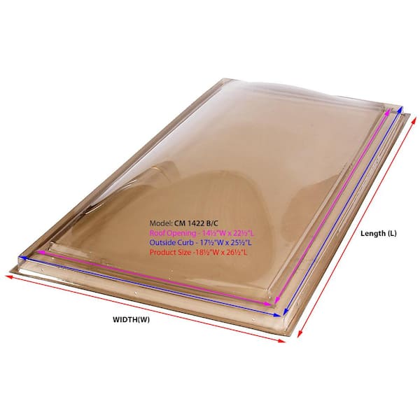 kime tete327ページ SUN-TEK 14-1/2 in. x 22-1/2 in. Polycarbonate Fixed Curb Mount