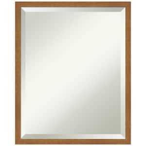 Carlisle Blonde Narrow 17 in. W x 21 in. H Wood Framed Beveled Wall Mirror in Unfinished Wood