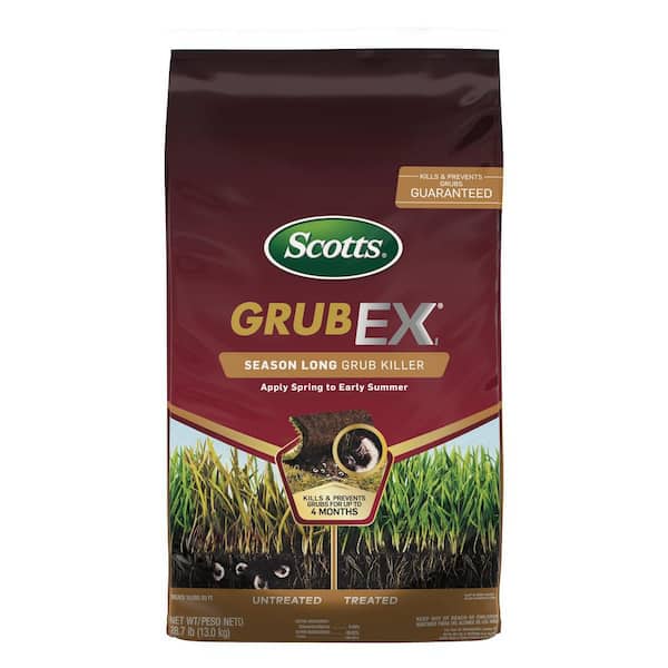 Scotts GrubEx1 28.7 lbs. 10,000 sq. ft. Season Long Grub Killer Protects Lawns Up to 4 Months