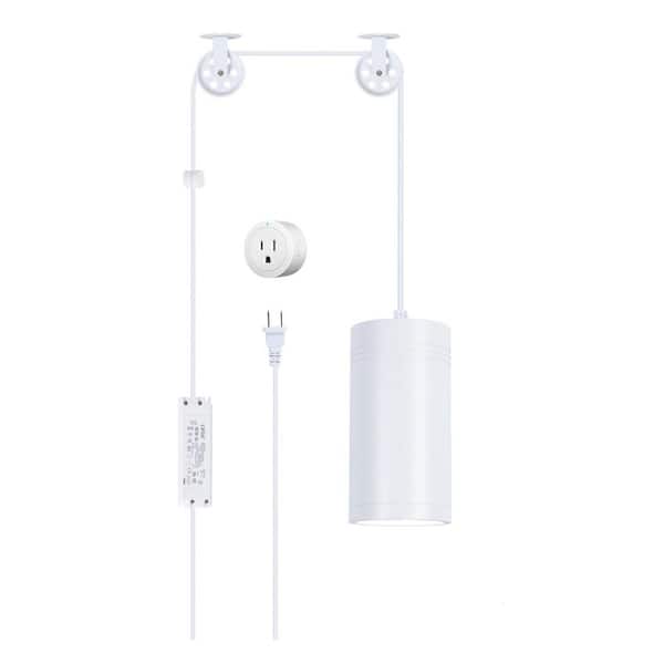 40W Hanging Grow Light, Full Spectrum 4000K, COB Bulb, with Pulleys and Smart Timer Indoor Plant Growth for Hydroponics