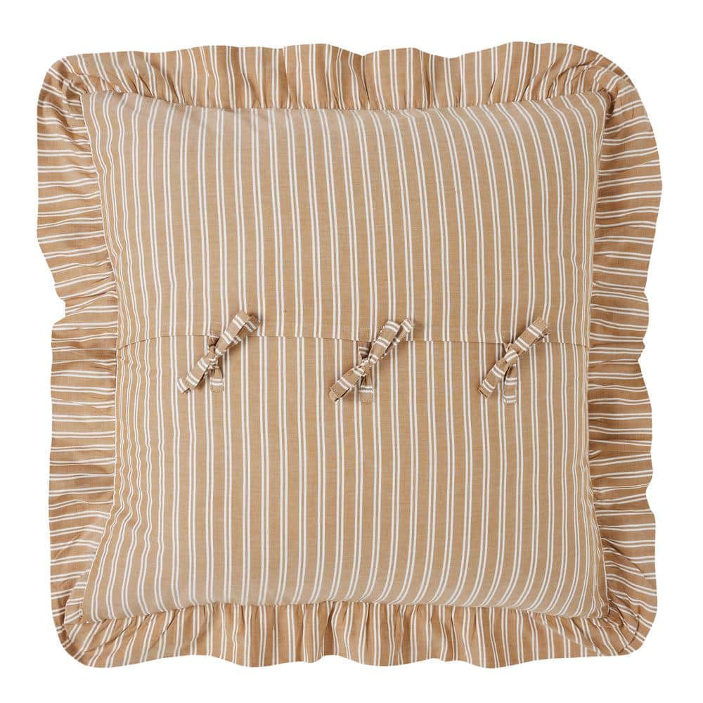 Golden Creme Cotton Euro Sham with Ruffled Edging