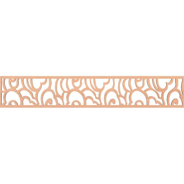 Ekena Millwork Springfield Fretwork 0.375 in. D x 46.625 in. W x 8 in. L Alder Wood Panel Moulding