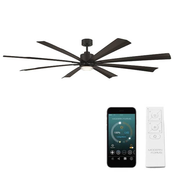 Size Matters 7 Ft. Smart Indoor/Outdoor Bronze Windmill Ceiling Fan + Selectable CCT Integrated LED + Remote