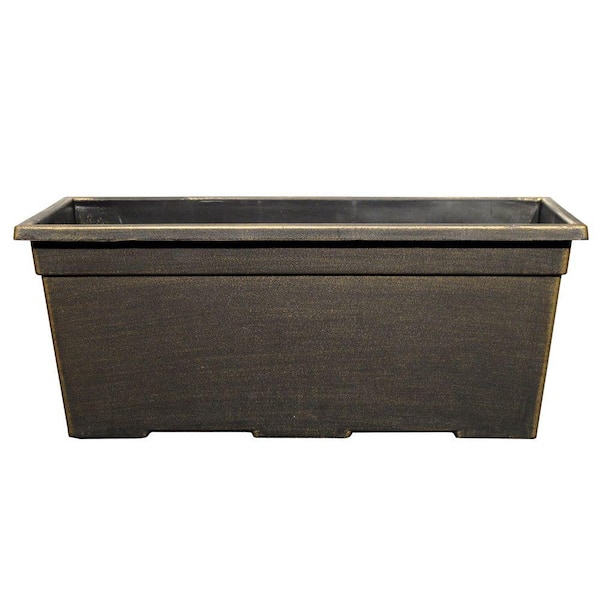 Unbranded 15 in. x 7.99 in. Black/Bronze Plastic Window Box