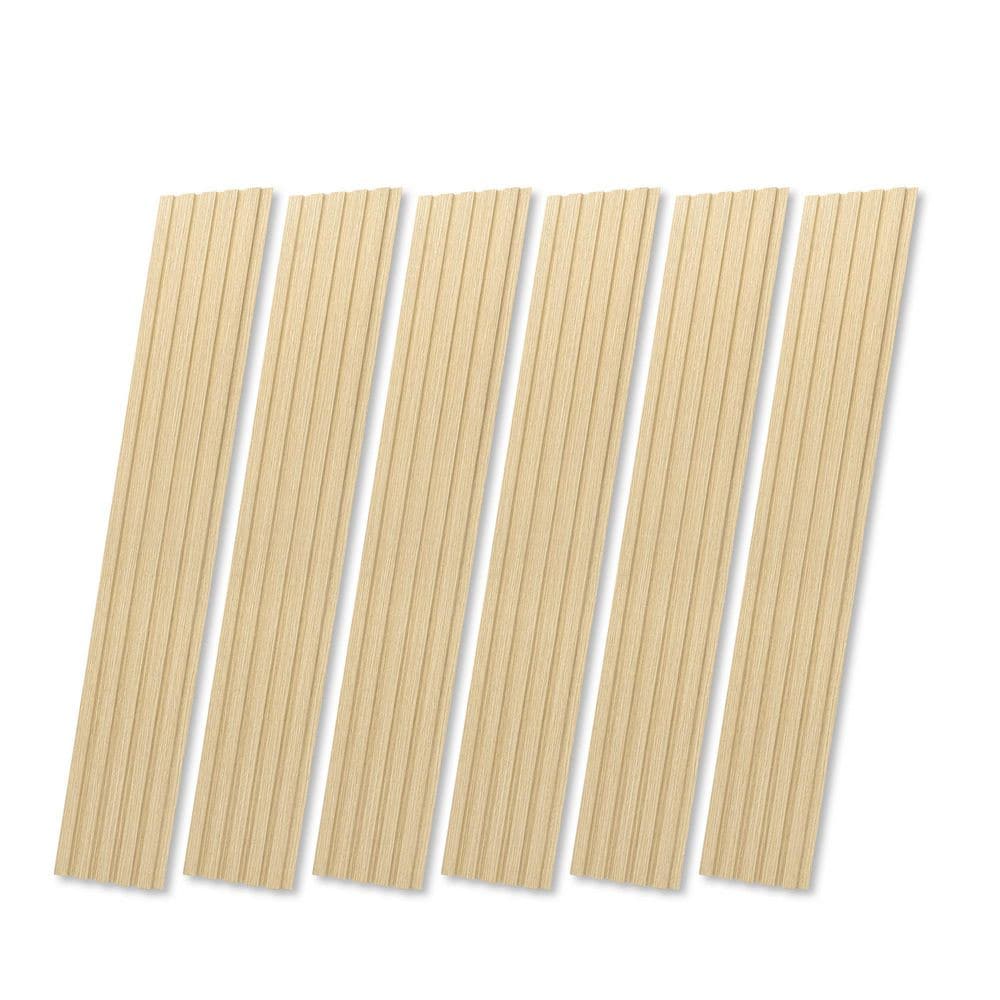 定価33万円　Fluting Wallboard Art3d 3/7 in. x 3/5 ft. x 7.87 ft. Oak Wood Design Square Edge MDF