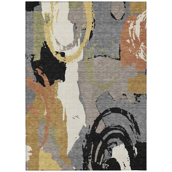 Chantille Machine Washable Indoor/Outdoor Abstract ACN2652 Gray 10 ft. x 14 ft. Area Rug