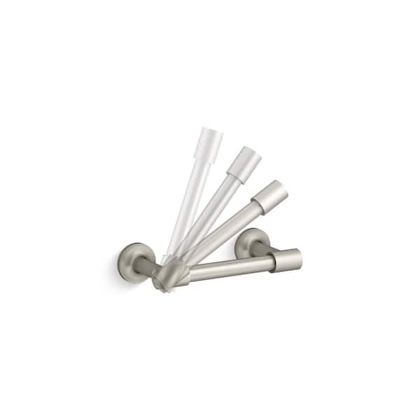 Purist Double Post Toilet Paper Holder in Vibrant Brushed Nickel