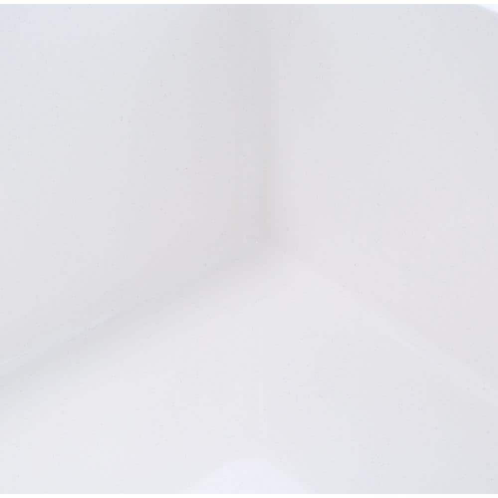 White 24" x 24" Durastone Mop Sink with Stainless Steel Strainer