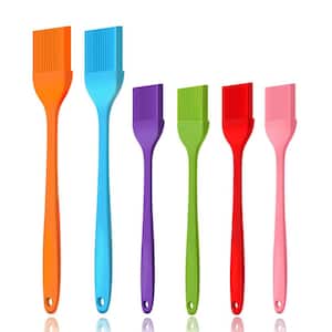 6-Piece Multicolor Cooking Accessories Silicone Heat Resistant Pastry Basting Brushes