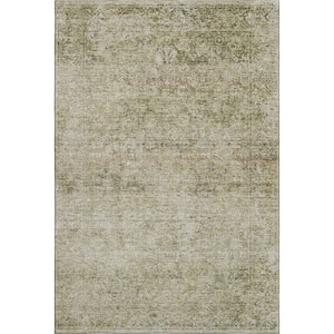 Mayfield Premium Machine Washable Abstract AMF2103 Sage 8 ft. x 10 ft. Area Rug
