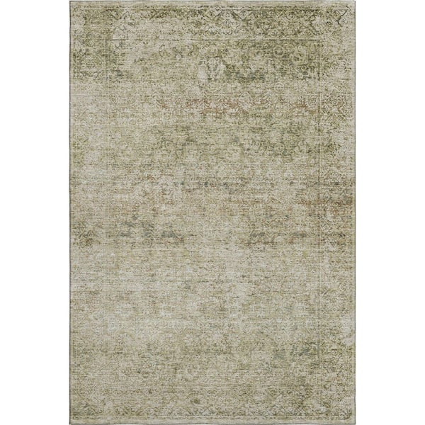 Mayfield Premium Machine Washable Abstract AMF2103 Sage 8 ft. x 10 ft. Area Rug