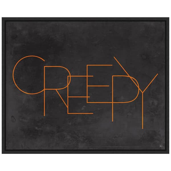 Amanti Art 16 in x 19.62 in. Haunted IV Creepy Framed Halloween Holiday Canvas Wall Art