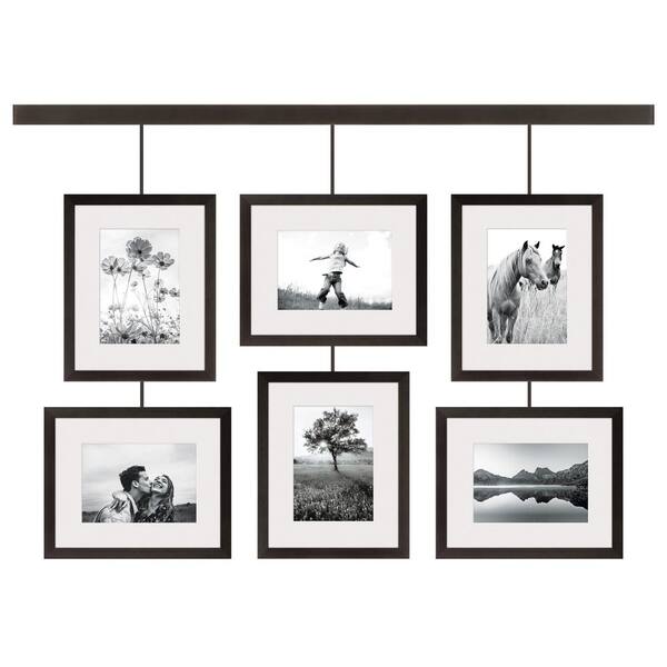 PRIVATE BRAND UNBRANDED Kiva Modern Black Gallery Wall 5" x 7" Picture Rail Kit