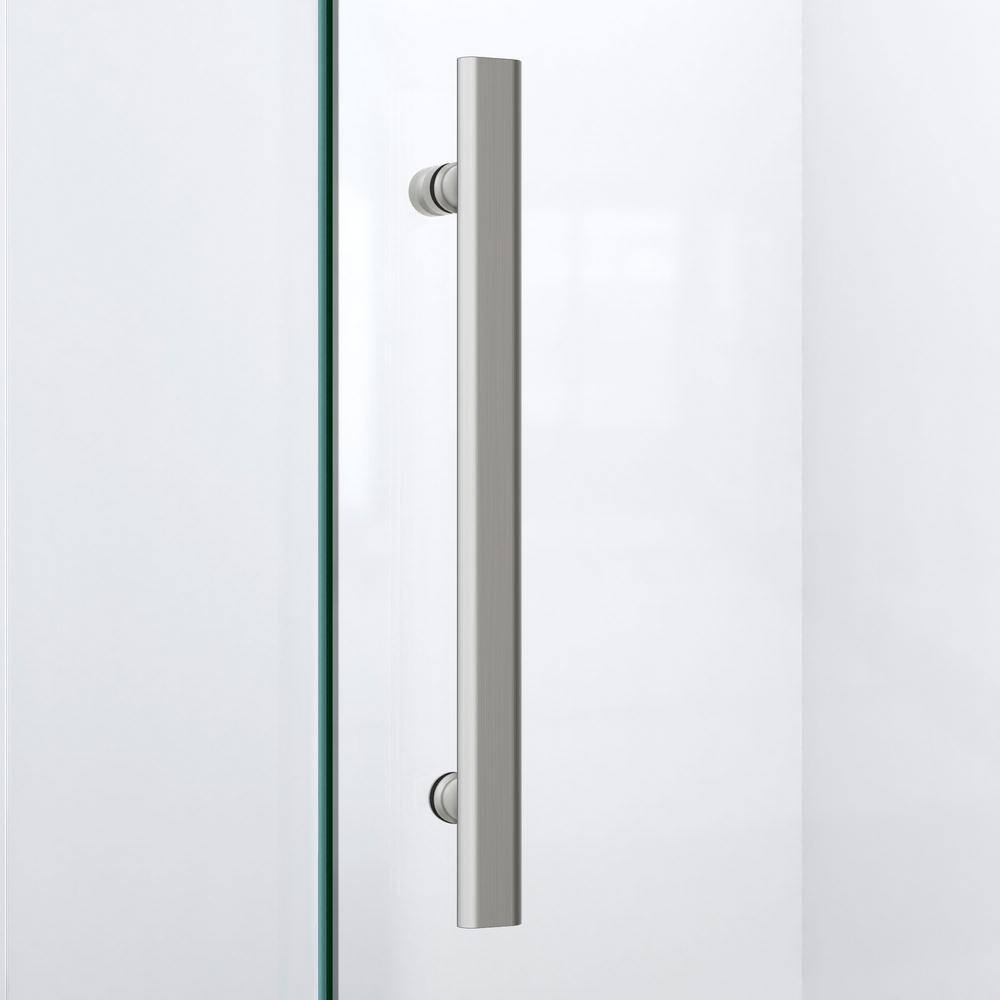 Prism Plus Frameless Neo-Angle Shower Enclosure with Distressed Bronze Hardware