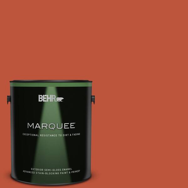 BEHR MARQUEE 1 gal. #S-G-200 Glowing Firelight Semi-Gloss Enamel Exterior Paint & Primer