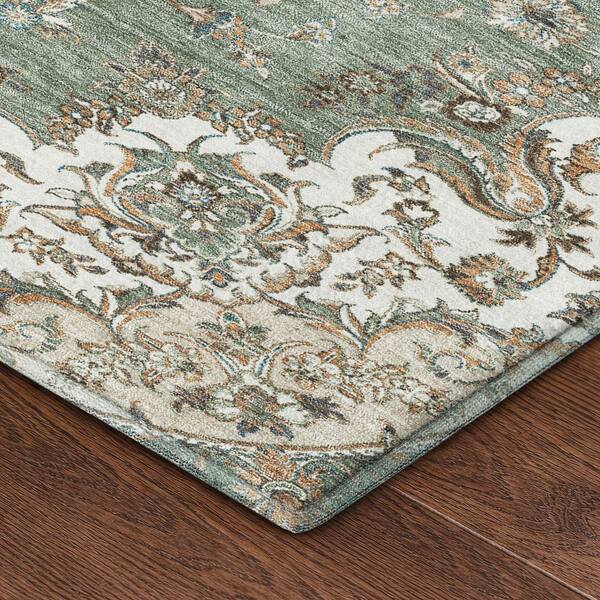 Mayfield Premium Machine Washable Abstract AMF2495 Sage 9 ft. x 12 ft. Area Rug