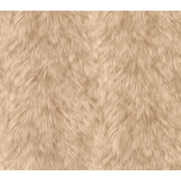 Unbranded Hillsborough, Trieste Beige Wolf Vinyl Non-Pasted Wallpaper Roll (covers 57.8 sq. ft.)