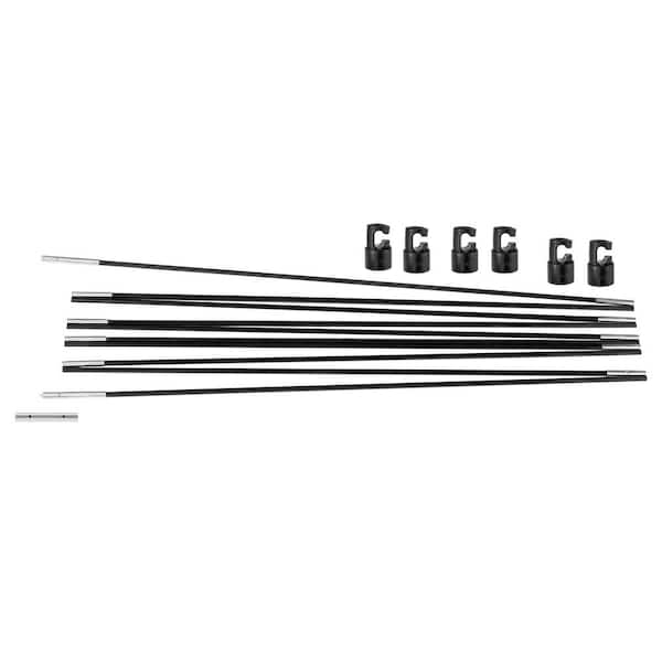 Machrus Universal Trampoline Fiber Glass Rods to Replace Top Ring of Net Enclosure for 13 ft. Frame with 8 Pole Caps