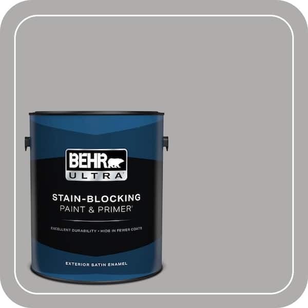BEHR ULTRA 1 gal. Home Decorators Collection #HDC-NT-27A Soft Pebble Satin Enamel Exterior Paint & Primer