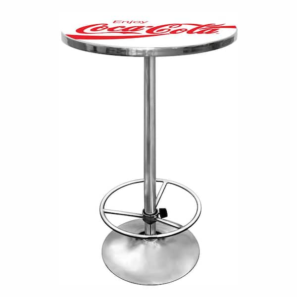 Trademark Enjoy Coke Chrome Pub/Bar Table
