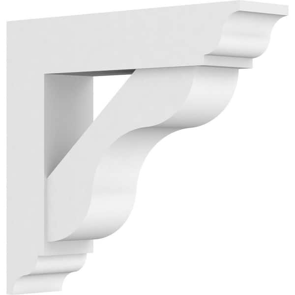 Ekena Millwork Standard Carmel 5 in. W x 20 in. H x 20 in. D Signature Urethane Polyurethane Bracket With Traditional Ends