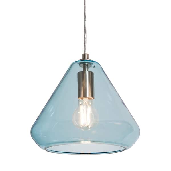 Aspects Armitage 1-Light Satin Nickel Pendant with Glass Shade