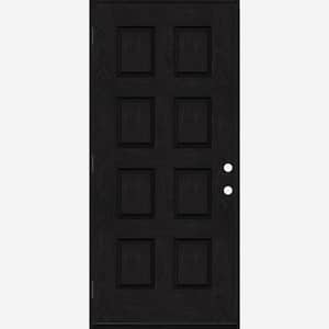 Regency 32 in. x 80 in. 8-Panel RHOS Onyx Stain Mahogany Fiberglass Prehung Front Door