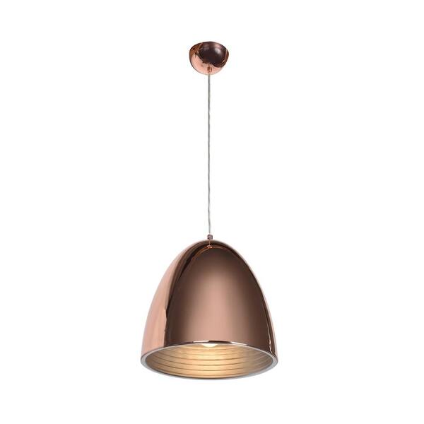 Access Lighting Essence 11.75 in. 1-Light Shiny Copper Pendant with Shiny Copper Aluminum Shade