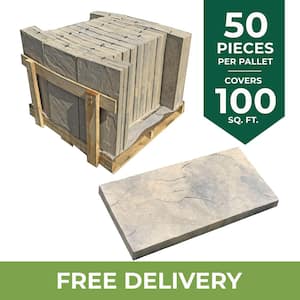 Yorkstone 12 in. x 24 in. x 1.5 in. Tan Variegated Concrete Paver (50-Pieces/100 sq. ft./Pallet)