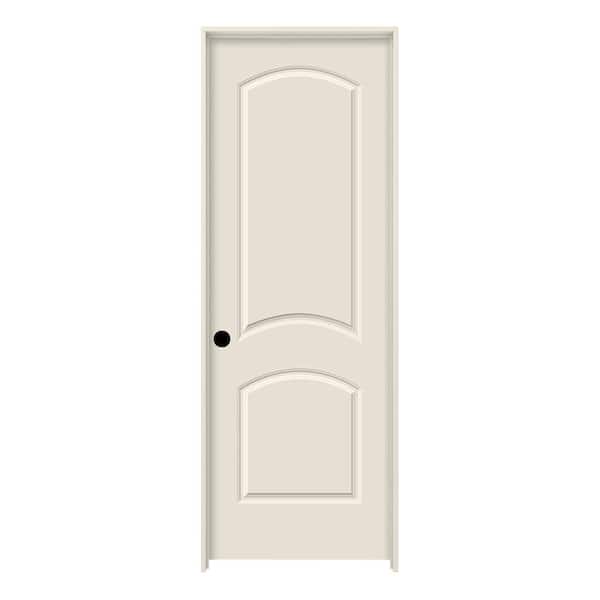 JELD-WEN 28 in. x 80 in. Primed Right-Hand C2050 2-Panel Arch Top Premium Composite Single Prehung Interior Door