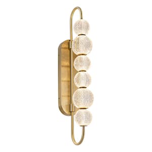 Marni 28-in 1 Light 24-Watt Natural Brass Integrated LED Vanity Light