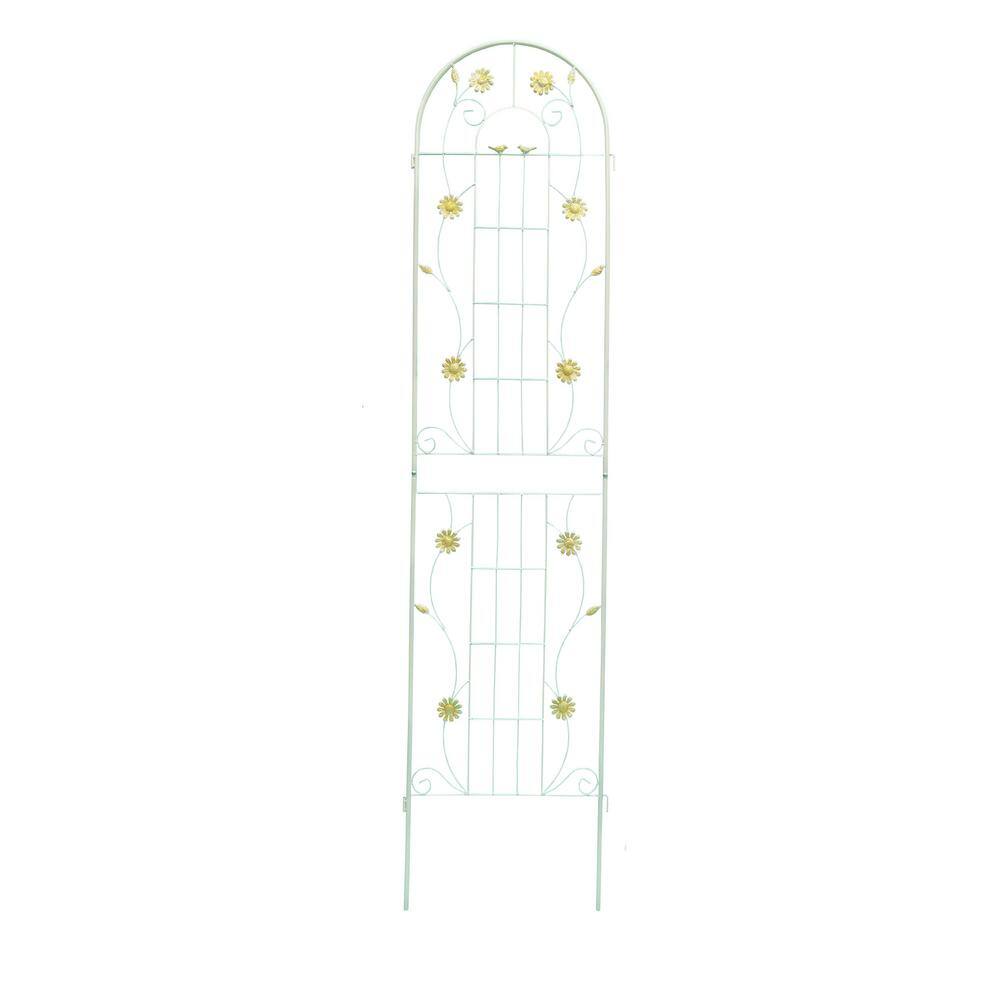 86 .7 in. Metal 2 Pack Garden Trellis in White price history on PriceWatchPro