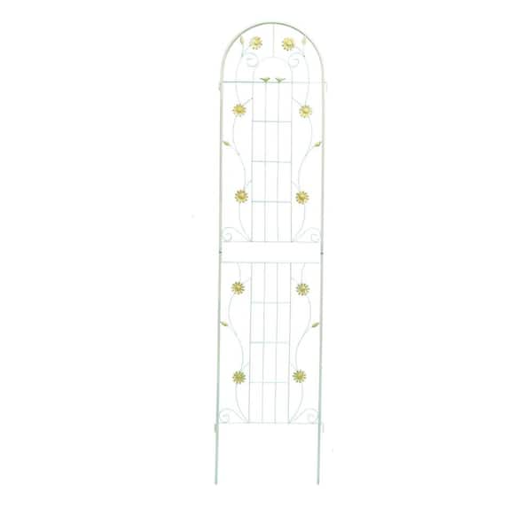 GAWEZA 86 .7 in. Metal 2 Pack Garden Trellis in White