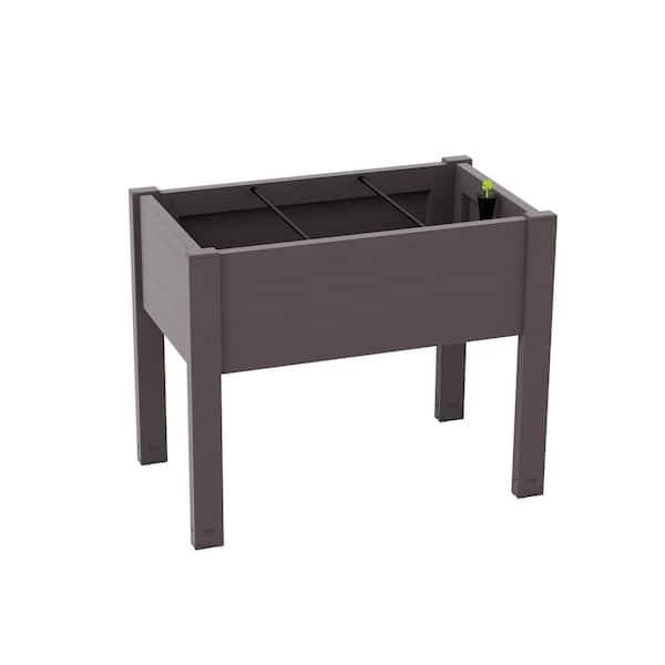 30 in. L x 18 in. W x 24 in. H Modular Self-Watering Coffee Plastic Raised Beds
