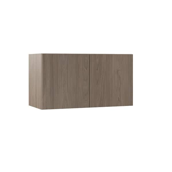 Hampton Bay Designer Series Edgeley Assembled 33x18x15 in. Wall Kitchen Cabinet in Driftwood