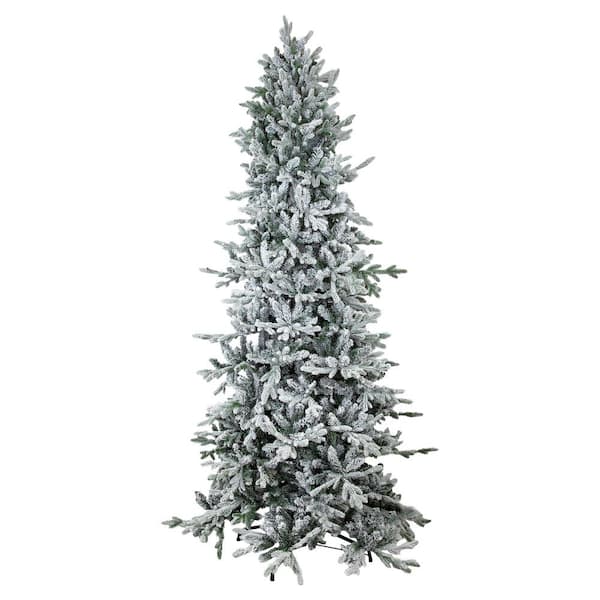 Slim and Stately Artificial Christmas Tree-8 ft. Flocked